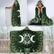 Celtic Wicca Hooded Blanket - Triple moon pentagram wicca Hooded Blanket - BN21