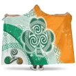 Ireland Celtic Hooded Blankets - Ireland Shamrock With Celtic Patterns - BN23