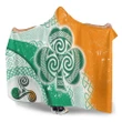 Ireland Celtic Hooded Blankets - Ireland Shamrock With Celtic Patterns - BN23