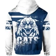 (Custom Personalised) Cats Zip Hoodie Geelong Style Grunge A7