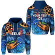 (Custom Personalised) Parramatta Zip Hoodie Eels Indigenous Naidoc Heal Country! Heal Our Nation - Blue, Custom Text And Number