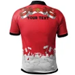 (Custom)1sttheworld Indonesia Coat Of Arm Polo Shirt-  75 years of independence - BN17