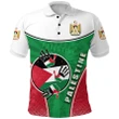 Palestine Independence Polo Shirt Circle Stripes Flag Proud Version Front | 1sttheworld