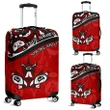 Canada Day Luggage Covers - Haida Maple Leaf Style Tattoo Red