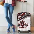 Canada Day  Luggage Covers - Haida Maple Leaf Style Tattoo White