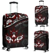 Canada Day Luggage Covers - Haida Maple Leaf Style Tattoo Black