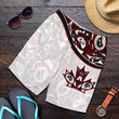Canada Day All Over Print Men's Shorts - Haida Maple Leaf Style Tattoo White A02