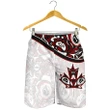 Canada Day All Over Print Men's Shorts - Haida Maple Leaf Style Tattoo White