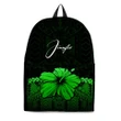 (Custom) Polynesian Backpack Hibiscus Personal Signature Green A02