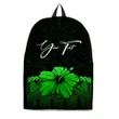 (Custom) Polynesian Backpack Hibiscus Personal Signature Green