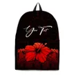 (Custom) Polynesian Backpack Hibiscus Personal Signature Red