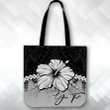 (Custom) Polynesian Tote Bag Hibiscus Personal Signature Gray