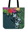 Kanaka Maoli (Hawaiian) Tote Bag , Hibiscus Turtle Tattoo Blue