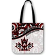 Canada Day Tote Bag , Haida Maple Leaf Style Tattoo White