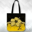 (Custom) Polynesian Tote Bag Hibiscus Personal Signature Yellow A02