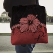 (Custom) Polynesian Tote Bag Hibiscus Personal Signature Red A02