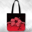 (Custom) Polynesian Tote Bag Hibiscus Personal Signature Red A02
