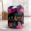 Kanaka Maoli (Hawaiian) Laundry Basket - Tropical Flower Hibiscus