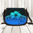 (Custom) Polynesian Saddle Bag Hibiscus Personal Signature Blue A02