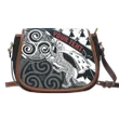 (Custom Text) Bretagne Personalised Saddle Bag - Brittany Ermine With Celtic Triskelion - BN21