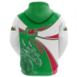1sttheworld Wales Hoodie, Wales Round Dragon Red A10