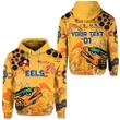 (Custom Personalised) Parramatta Hoodie Eels Indigenous Naidoc Heal Country! Heal Our Nation Gold, Custom Text And Number