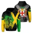 Jamaica Lion Flag And Coat Of Arm Hoodie