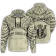 New Zealand Coat Of Arms Hoodie Demodern Style Beige