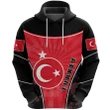 Turkey T�_rkiye Hoodie Circle Stripes Flag Version