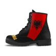 Albania Leather Boots Special Flag