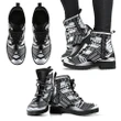 Tokelau Leather Boots - Polynesian Tattoo Black - BN0110