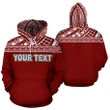Poly All Over Print Hoodie Polynesian Red Custom Version