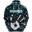 (Custom Personalised) Sharks Rugby Indigenous Hoodie Minimalism Version, Custom Text and Number A7