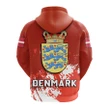 Denmark Coat Of Arms Hoodie Spaint Style J8W