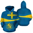 Sverige Wavy Line X Coat Of Arms Sweden Hoodie K5