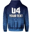 (Custom Text and Number) Niue Rugby Hoodie Blue A7