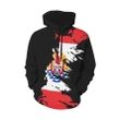 French Polynesian Hoodie Flag Painting Style Th5