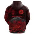 (Custom Personalised) Warriors Rugby Hoodie New Zealand Mount Taranaki With Poppy Flowers Anzac Vibes A7