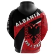 Albania All Over Print Hoodie Kuq e zinjtë Football Style TH5