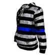 Police Thin Blue Line Grunge Hoodie K5