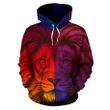 Africa King Of The Animal Lion Hoodie - J5 - Blue