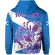 Scotland Rugby Zip Hoodie Thistle Of Scottish A7