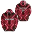 New Zealand Warriors Rugby Zip Hoodie Original Style Red, Custom Text And Number