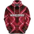 (Custom Personalised) New Zealand Warriors Rugby Zip Hoodie Original Style - Red, Custom Text And Number A7