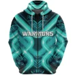 (Custom Personalised) New Zealand Warriors Rugby Zip Hoodie Original Style - Turquoise, Custom Text And Number A7