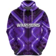 (Custom Personalised) New Zealand Warriors Rugby Zip Hoodie Original Style - Purple, Custom Text And Number A7
