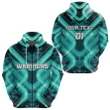 New Zealand Warriors Rugby Zip Hoodie Original Style Turquoise, Custom Text And Number
