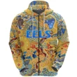 (Custom Personalised) Parramatta Zip Hoodie Eels Indigenous Naidoc Vibes - Gold, Custom Text And Number A7