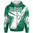 (Custom Text) Ireland Personalised Zip-Up Hoodie Celtic Shamrock