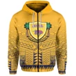 (Custom Text and Number)Niue Rugby Zip Hoodie Yellow A7